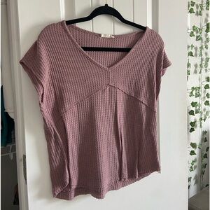waffle knit top
